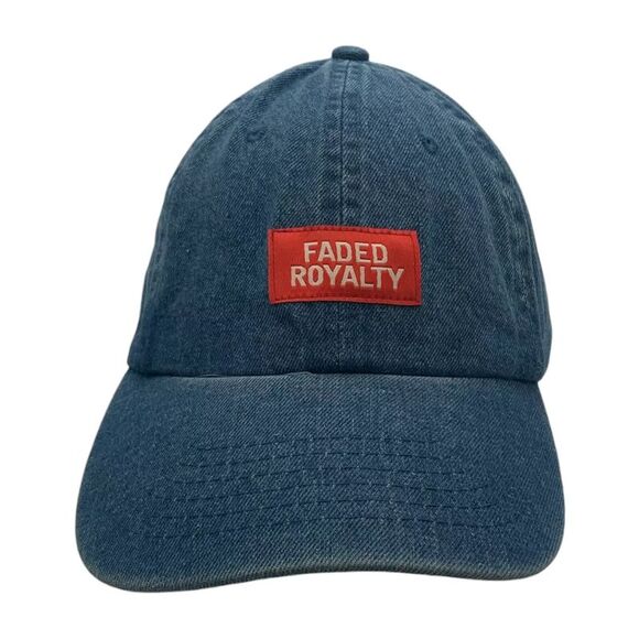 Faded Royalty Men's All Denim Dad Hat Blue - Picture 1 of 5